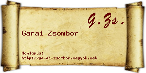 Garai Zsombor névjegykártya